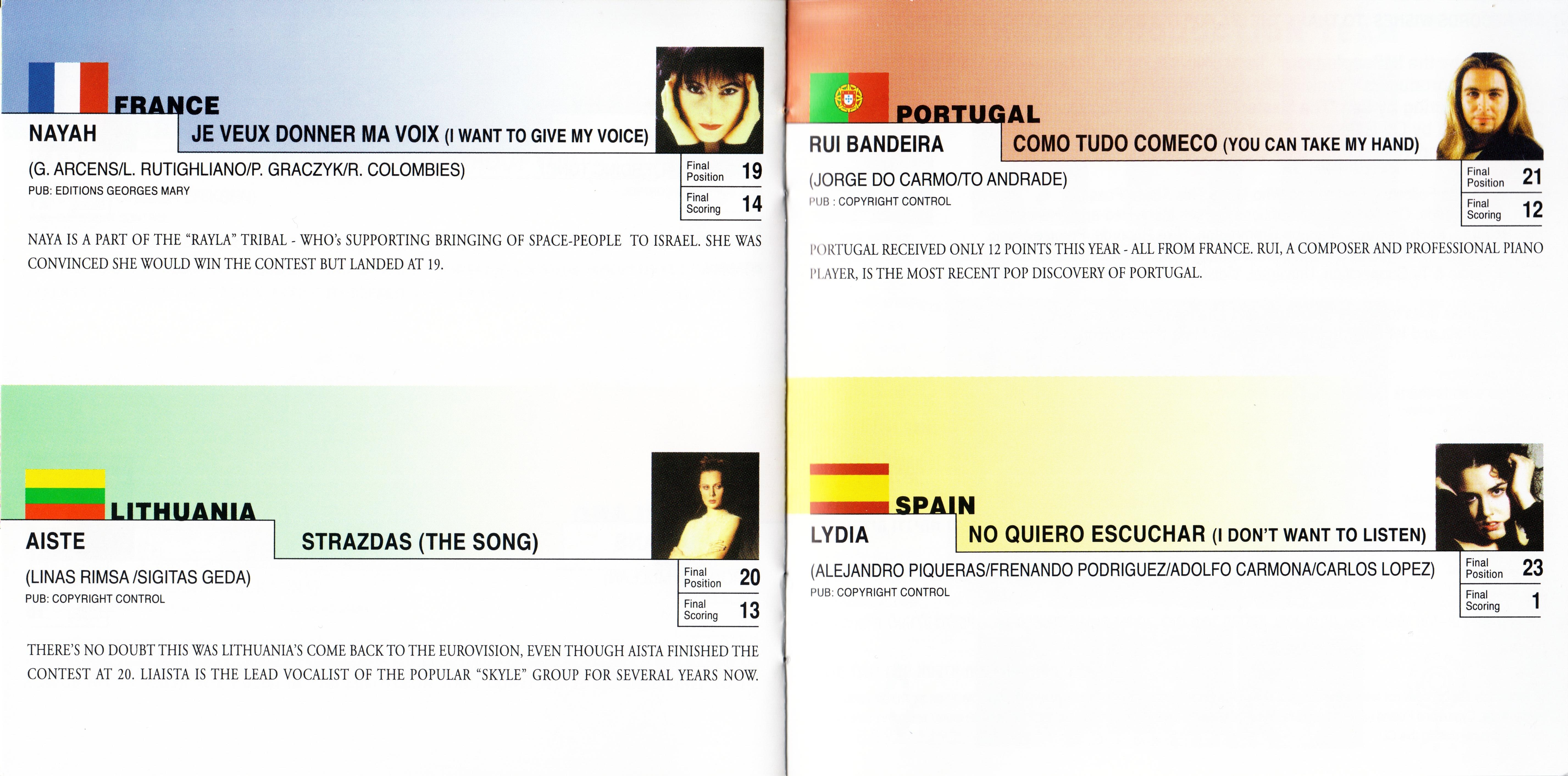 Eurovision Song Contest 1999; Israel : Booklet 7